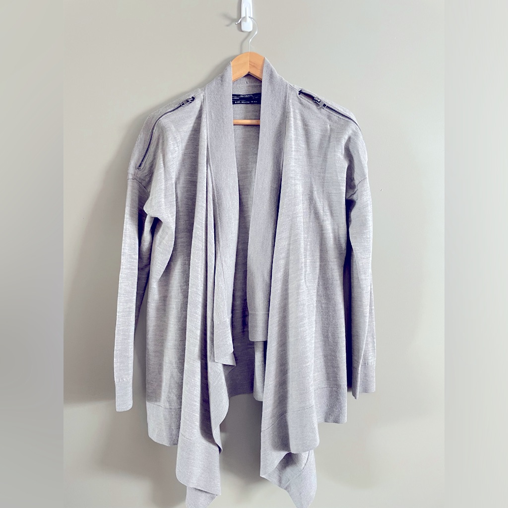 All Saints Zip Cold Shoulder Shrug